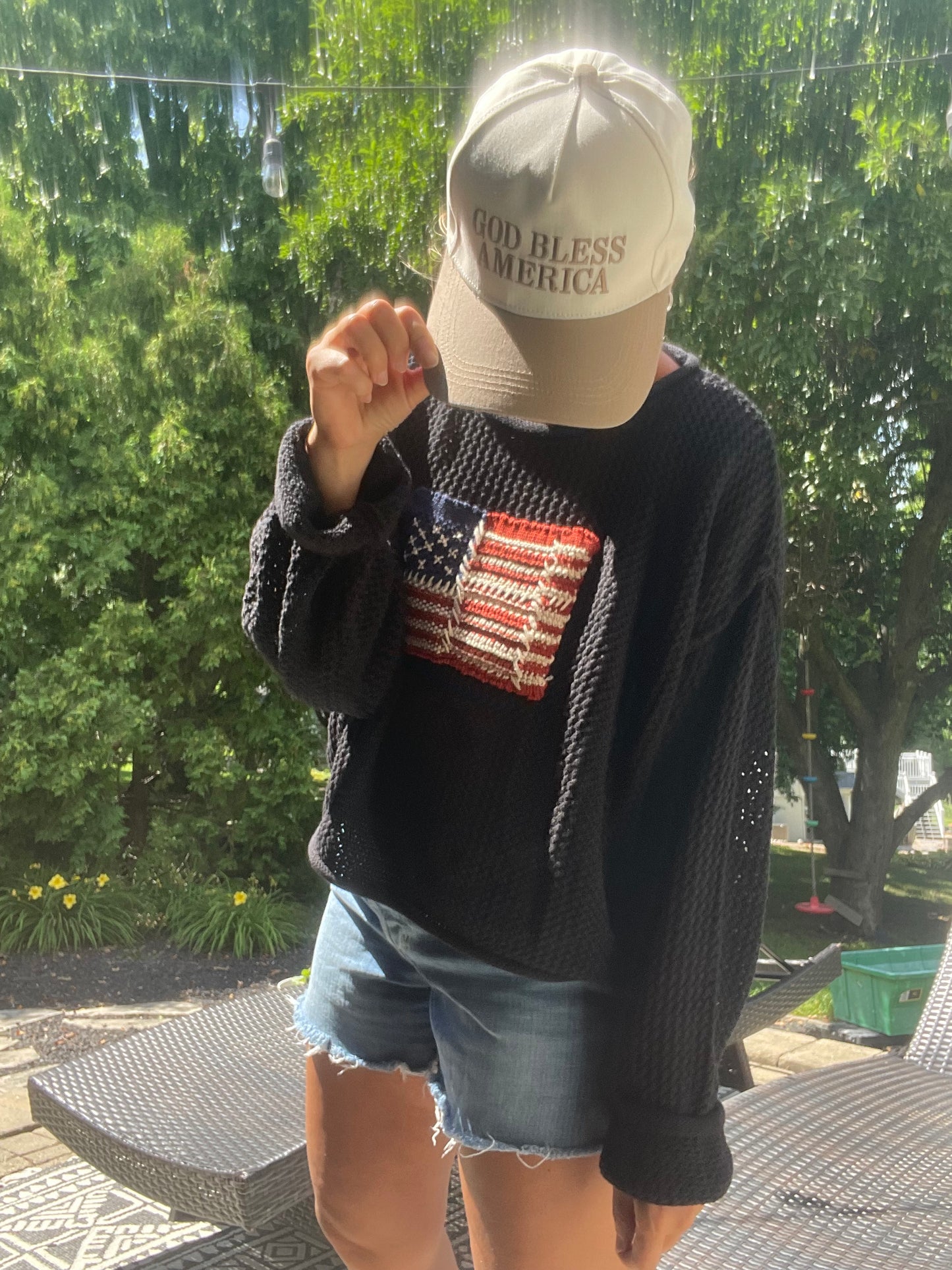 God Bless Two-tone Hat