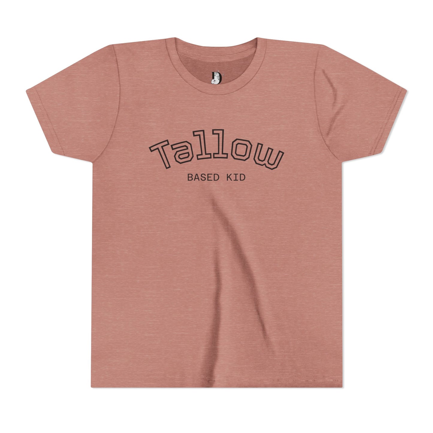 Tallow Based Kid Youth Tee — Minimalist Graphic Kids Shirt