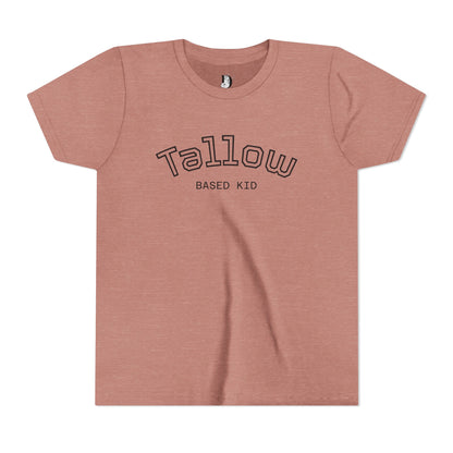 Tallow Based Kid Youth Tee — Minimalist Graphic Kids Shirt