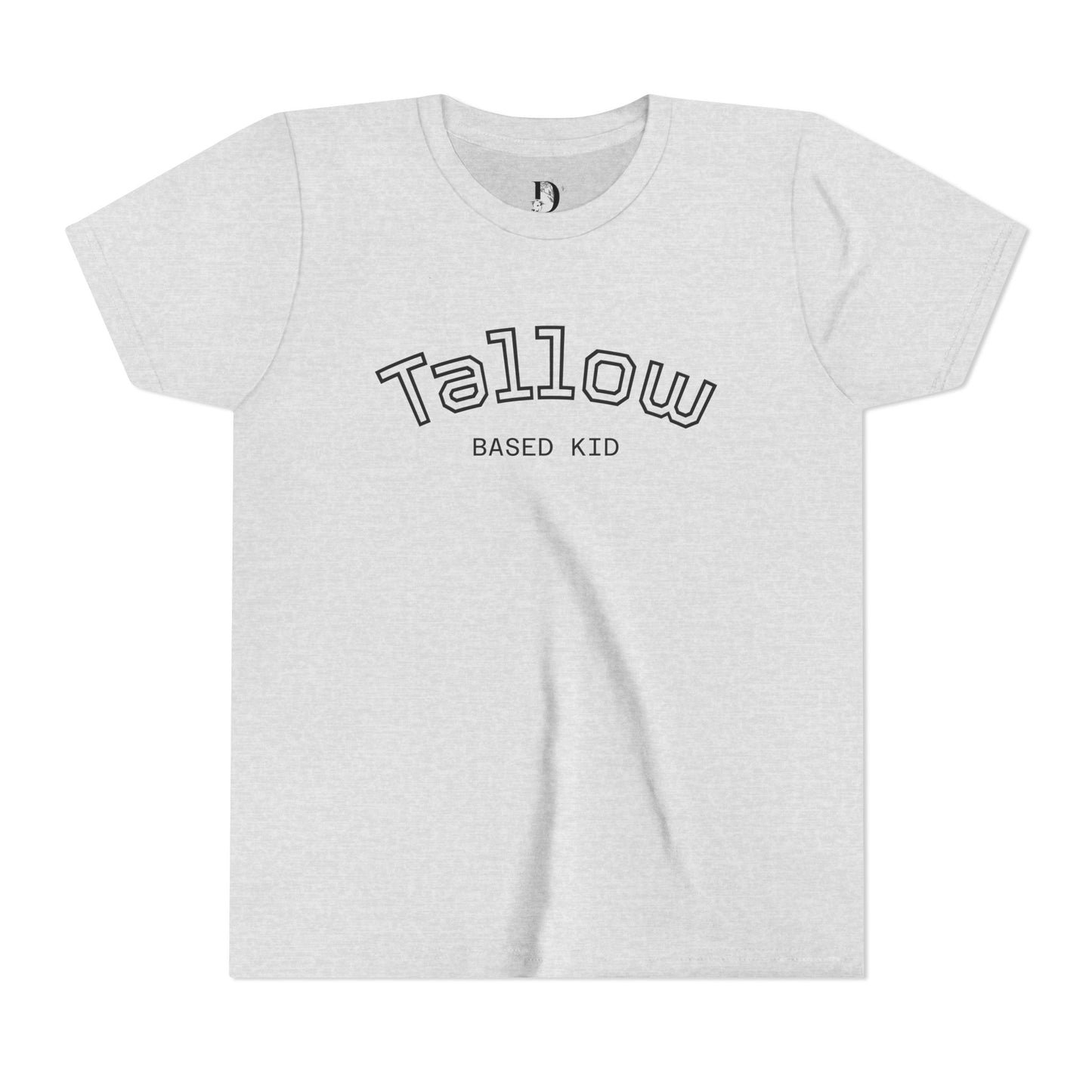 Tallow Based Kid Youth Tee — Minimalist Graphic Kids Shirt