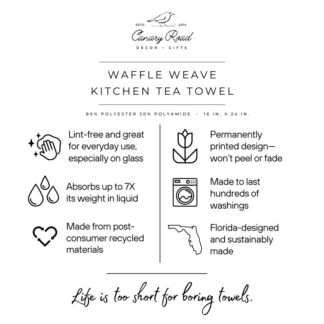 Canary Road Kitchen Waffle Towel