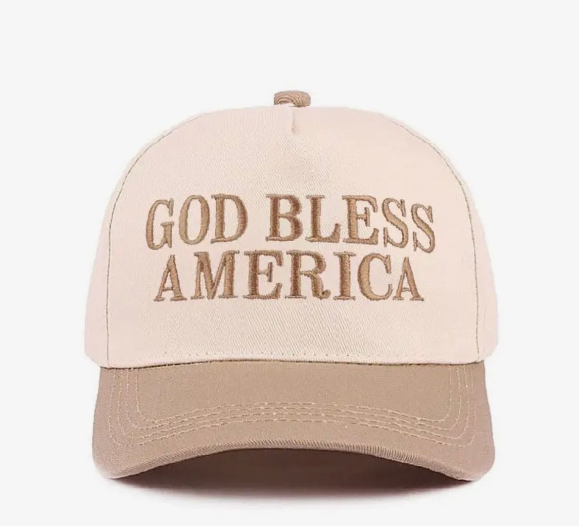 God Bless Two-tone Hat