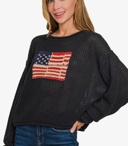 Woven Flag Sweater