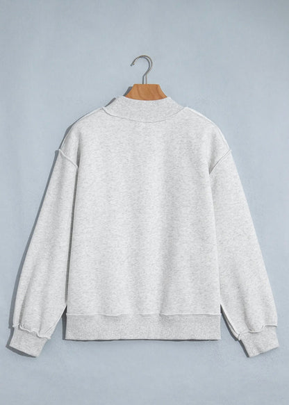 WWJD Embroidered Mock Neck Sweatshirt