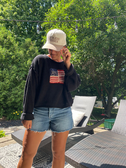 Woven Flag Sweater